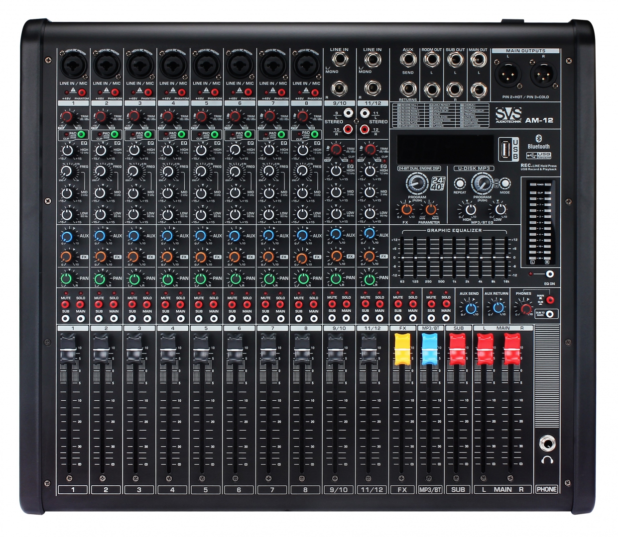 SVS Audiotechnik mixers AM-12 Микшерный пульт аналоговый, 12-канальный в Агидели