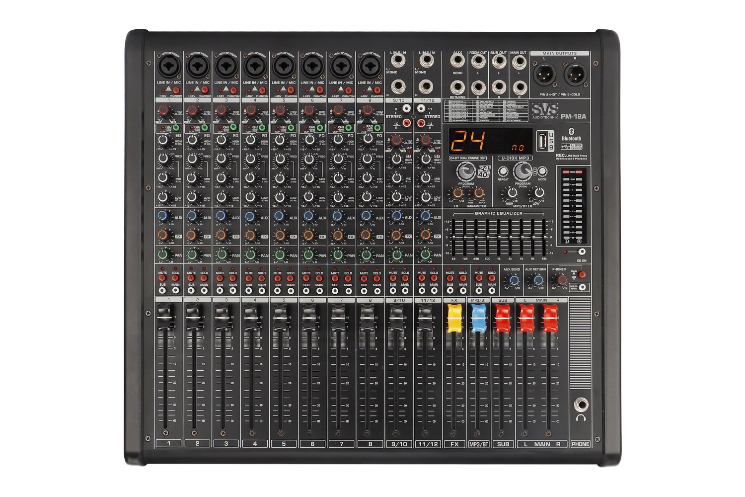 SVS Audiotechnik mixers PM-12A Активный аналоговый микшерный пульт, 12-канальный в Агидели